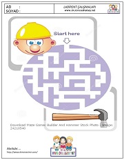 okul öncesi labirent bulmacai çalışma sayfaları